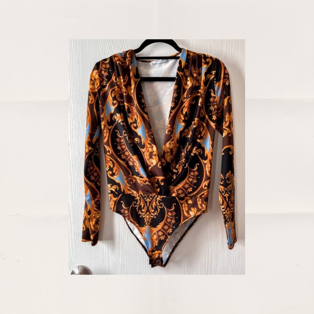 Zara long sleeved bodysuit